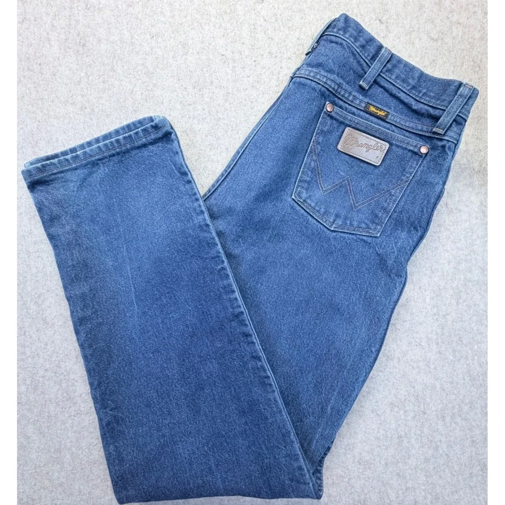 Wrangler Jeans Mens 35x34‎ Blue Cowboy Cut Original Fit Rigid Denim